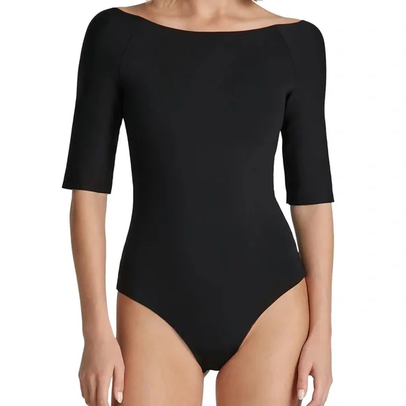 COMMANDO Neoprene Boatneck BodysuitBlackSize S